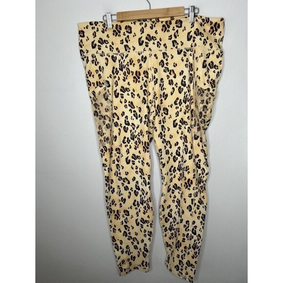 Fabletics Leggings PowerHold High-Waisted Animal Print Cheetah Brown Size 3X NWT - Picture 1 of 10
